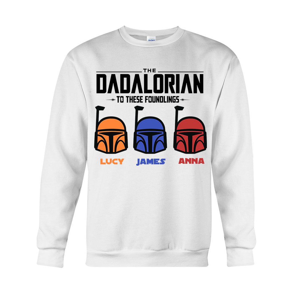 Personalized Dadalorian T-Shirt & Hoodie Gift for Dad | Custom Family Names T-shirt & Hoodie GradoCreations