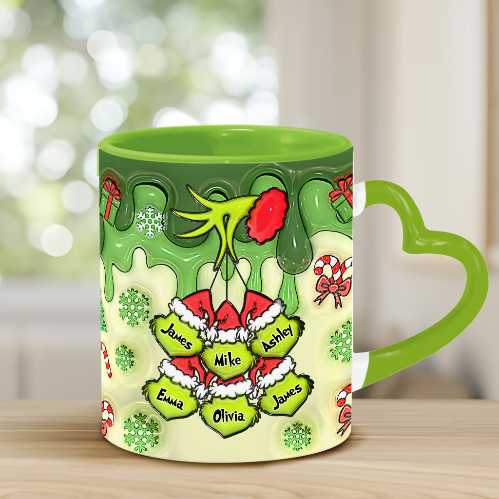 Personalized Heart Handle Mug Custom Name Gift for Mom Heart Handle Mug GradoCreations