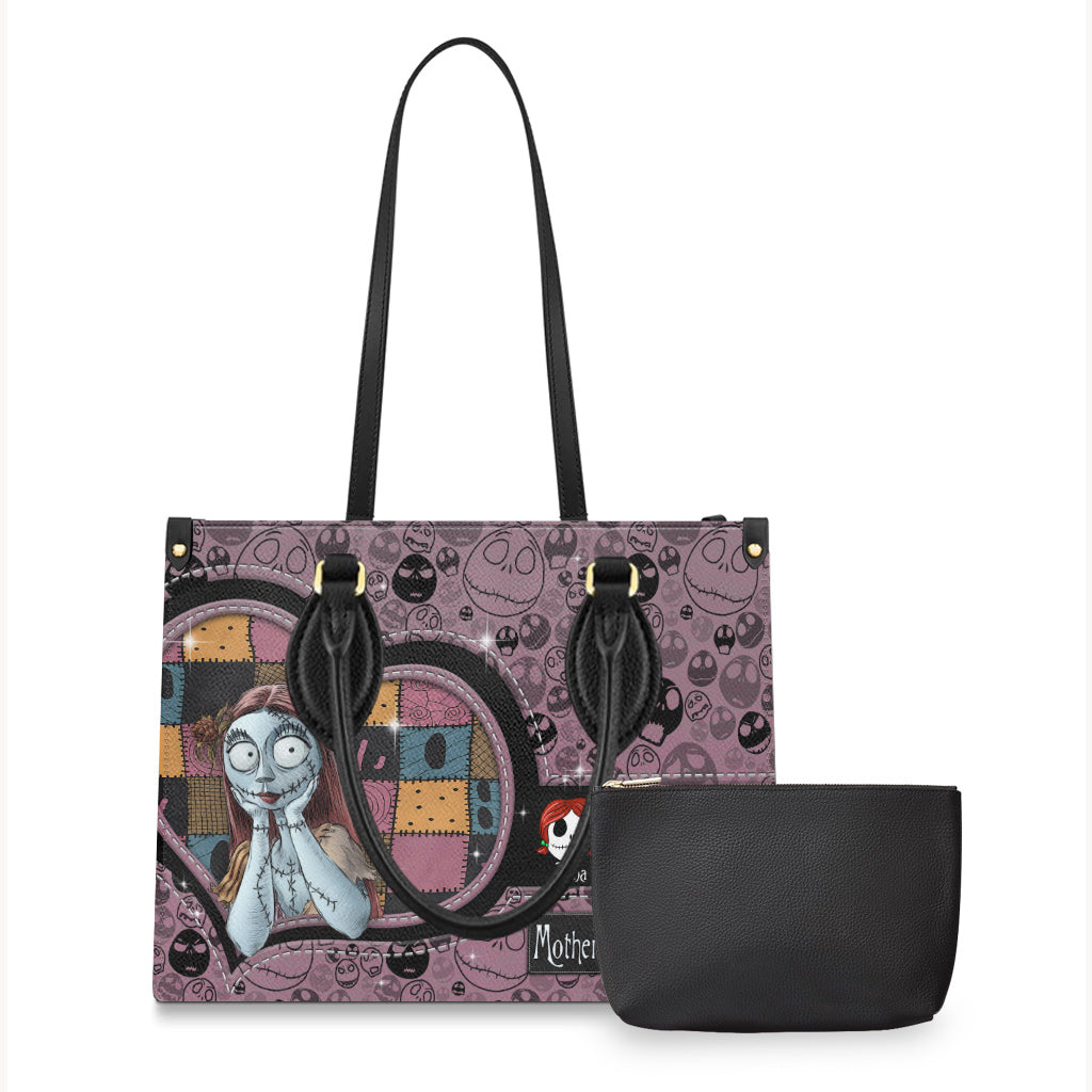 Personalized Nightmare Leather Handbag Custom Name Gift for Mom Leather Handbag GradoCreations
