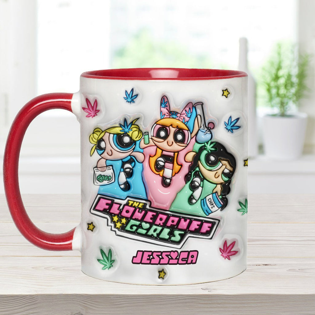 Personalized Weed Accent Mug Custom Name Gift for Her Accent Mug GradoCreations