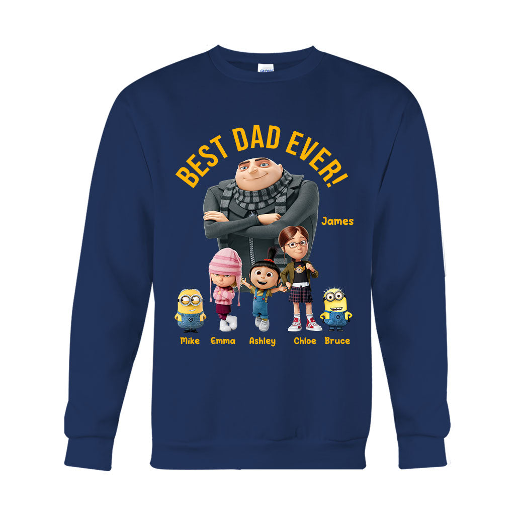 Personalized Best Dad Ever T-shirt & Hoodie Gift for Father's Day T-shirt & Hoodie GradoCreations