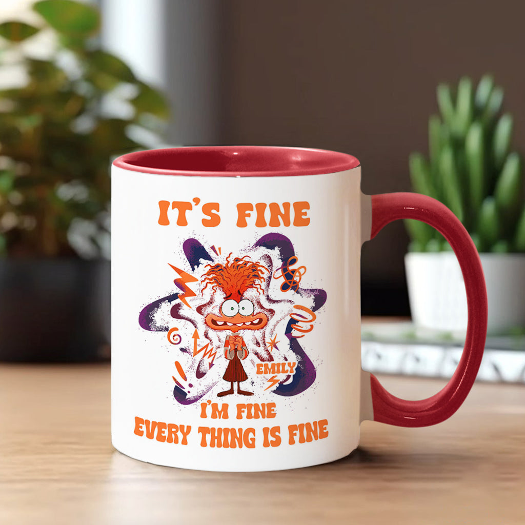 Personalized Accent Mug Cute Anxiety Design Gift for Graduation Accent Mug GradoCreations