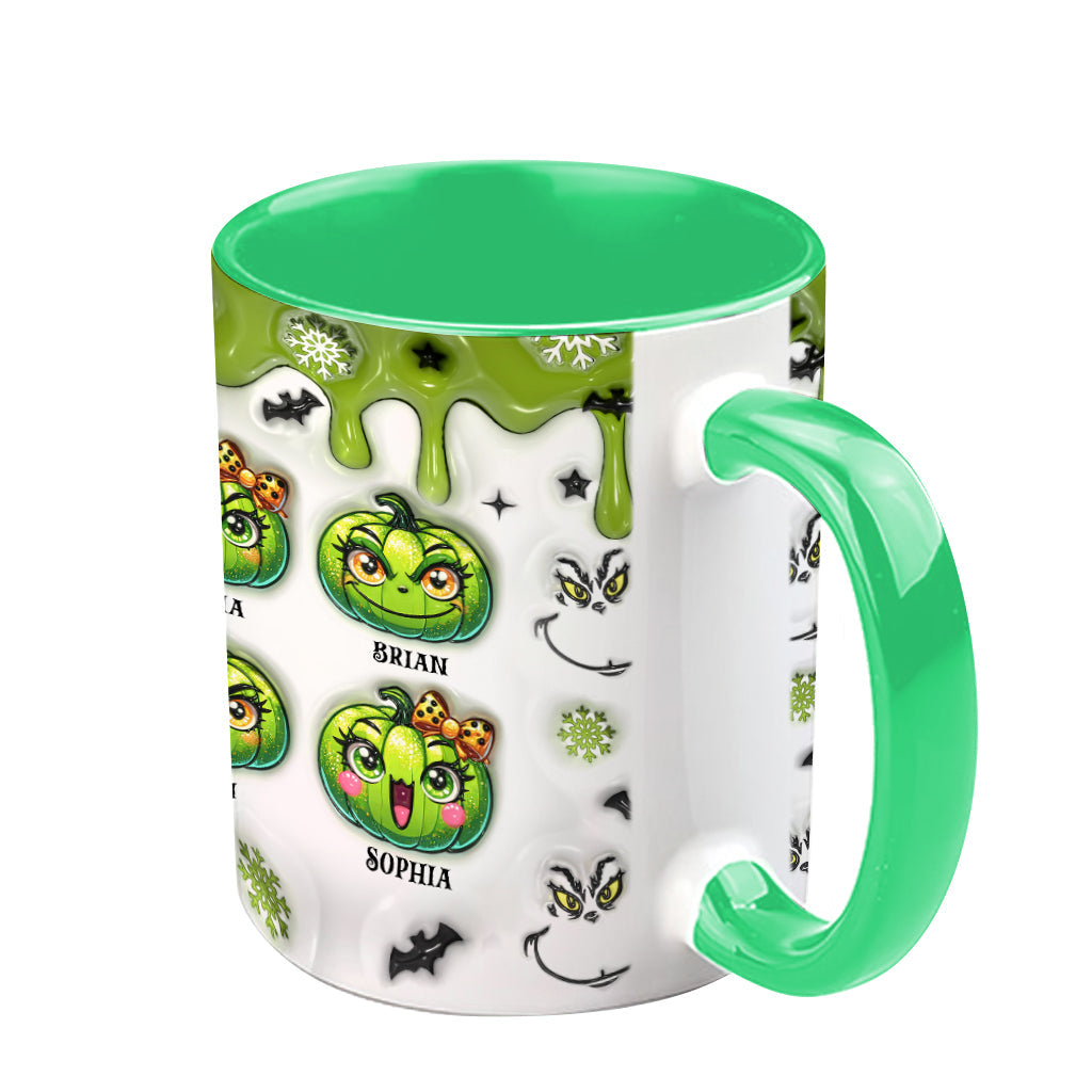 Personalized Grinchy Grandma Accent Mug Custom Name Gift Accent Mug GradoCreations