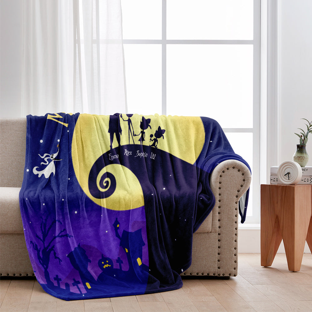 Personalized Nightmare Blanket Custom Name Gift for Mom Blanket GradoCreations