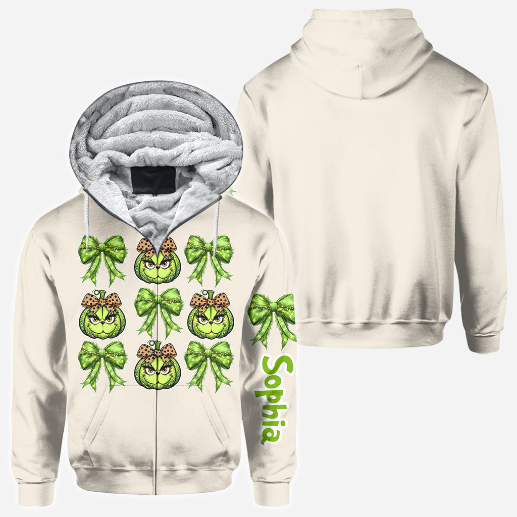 Personalized Grinchy Christmas All Over Shirt for Women All Over Shirt GradoCreations