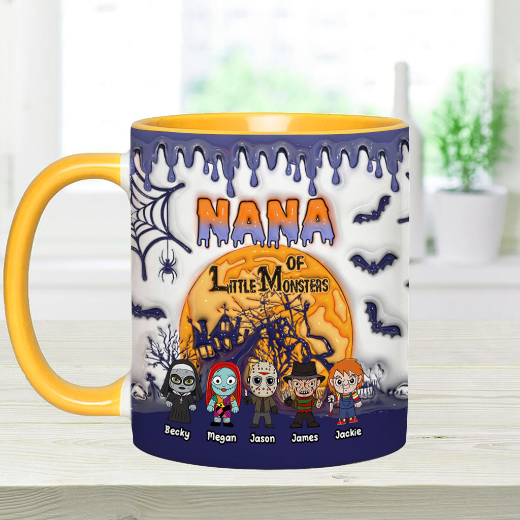 Personalized Halloween Mug for Grandma of Little Monsters Accent Mug GradoCreations