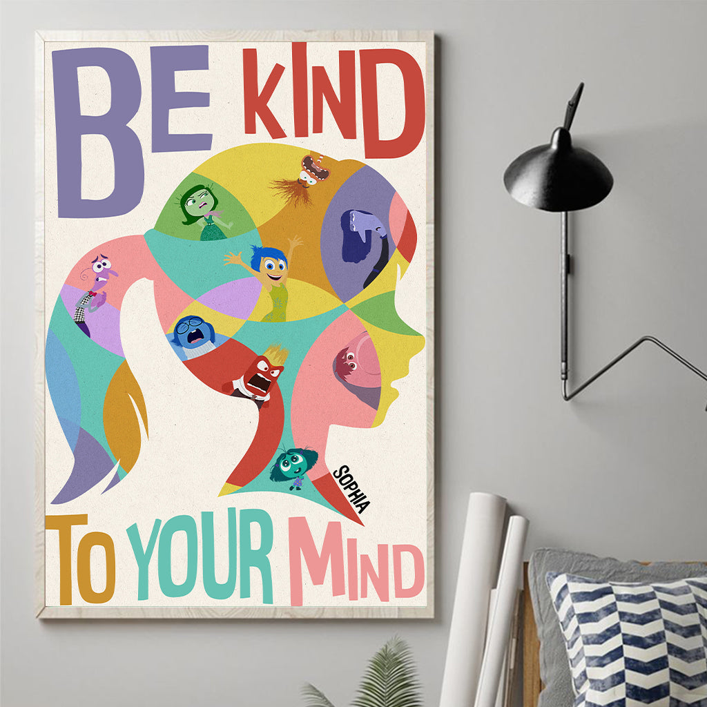 Personalized Be Kind to Your Mind Canvas Art Gift for Graduation Canvas And Poster GradoCreations