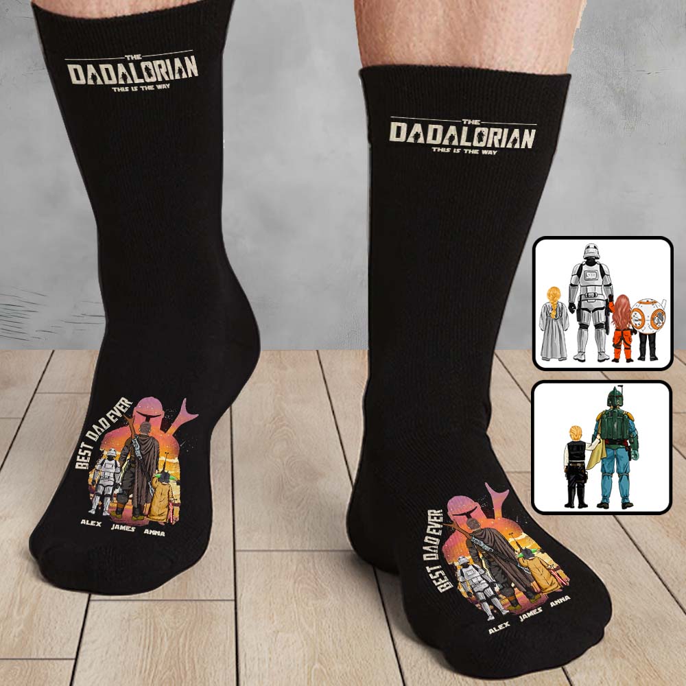 Personalized Best Dad Ever Socks Custom Name Gift for Dad Socks GradoCreations