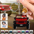 Personalized Acrylic Car Keychain Custom Name Gift for Her One-sided Custom Shaped Keychain GradoCreations
