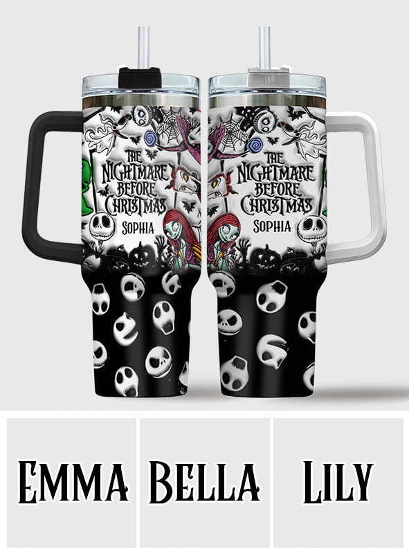 Personalized Nightmare Tumbler with Handle for Kids & Adults Tumbler With Handle GradoCreations
