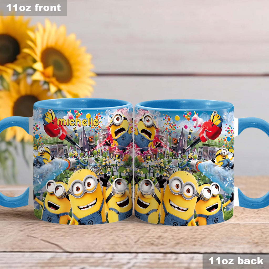Personalized Minions Accent Mug Custom Name Gift for Kids Accent Mug GradoCreations
