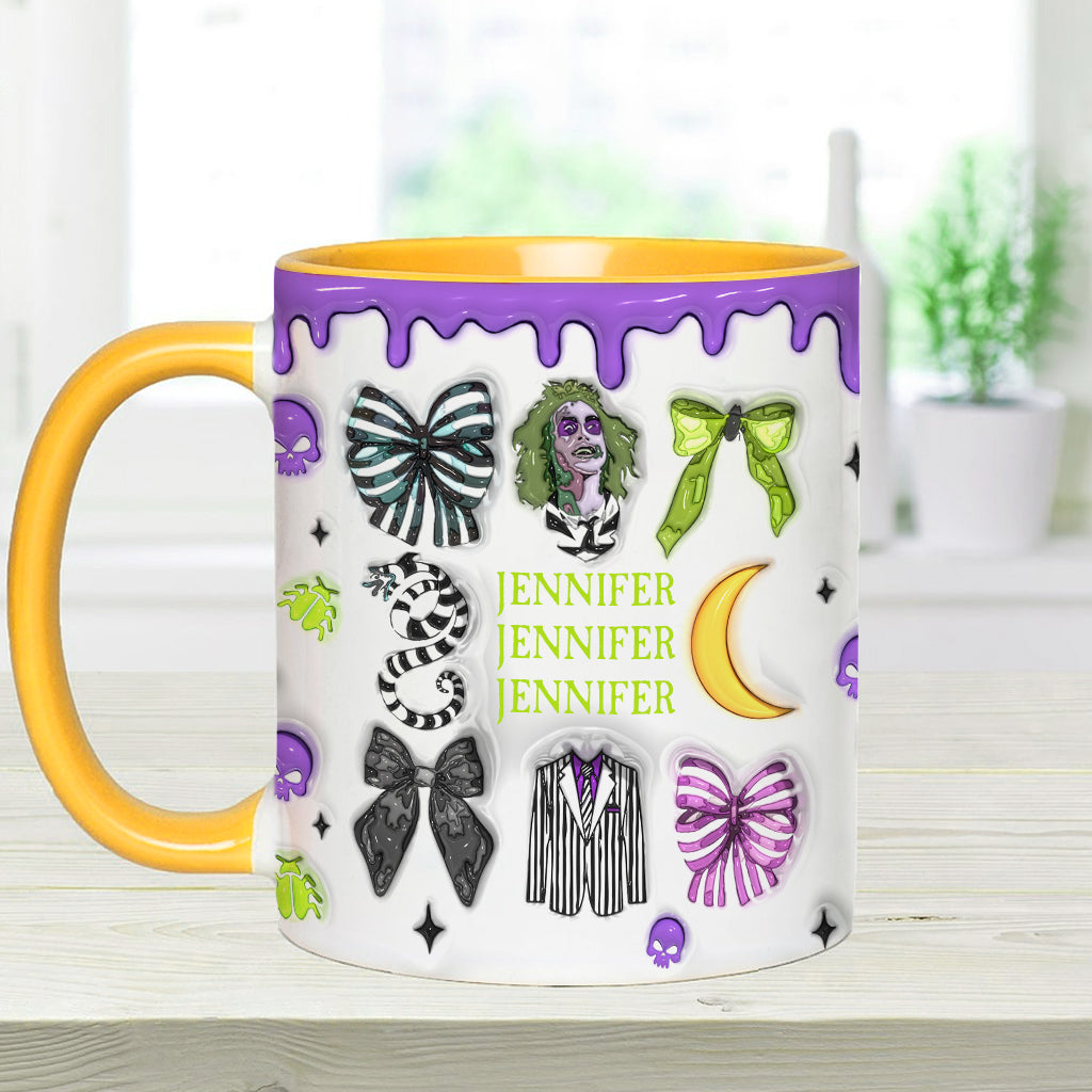 Personalized Accent Mug with Unique Design for Halloween Gift Accent Mug GradoCreations