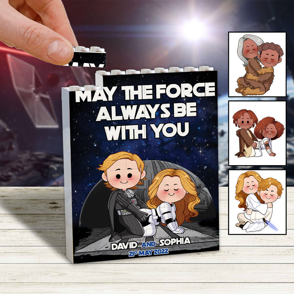 Personalized One-Sided Building Blocks Custom Name Gift for Star Wars Fans One-sided Rectangle Building Brick Blocks GradoCreations