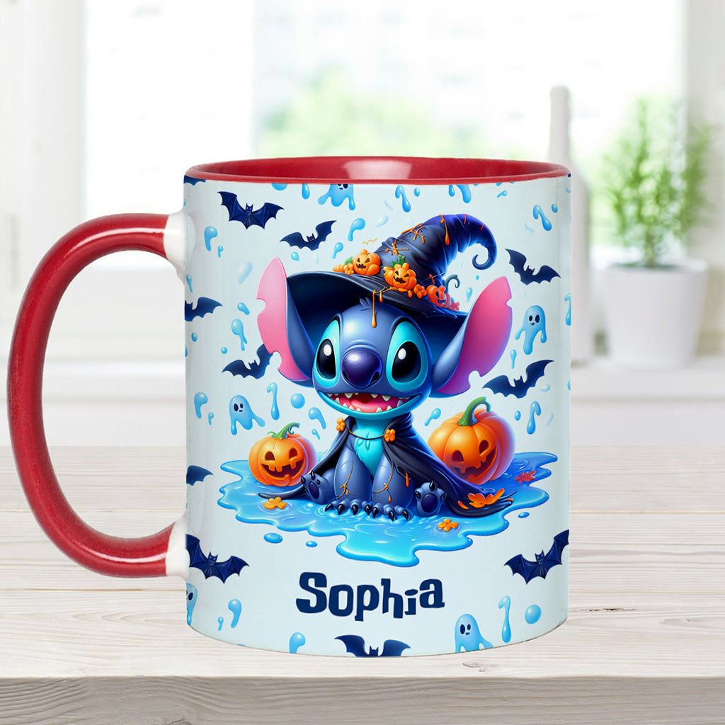 Personalized Halloween Ohana Accent Mug with Custom Name Accent Mug GradoCreations