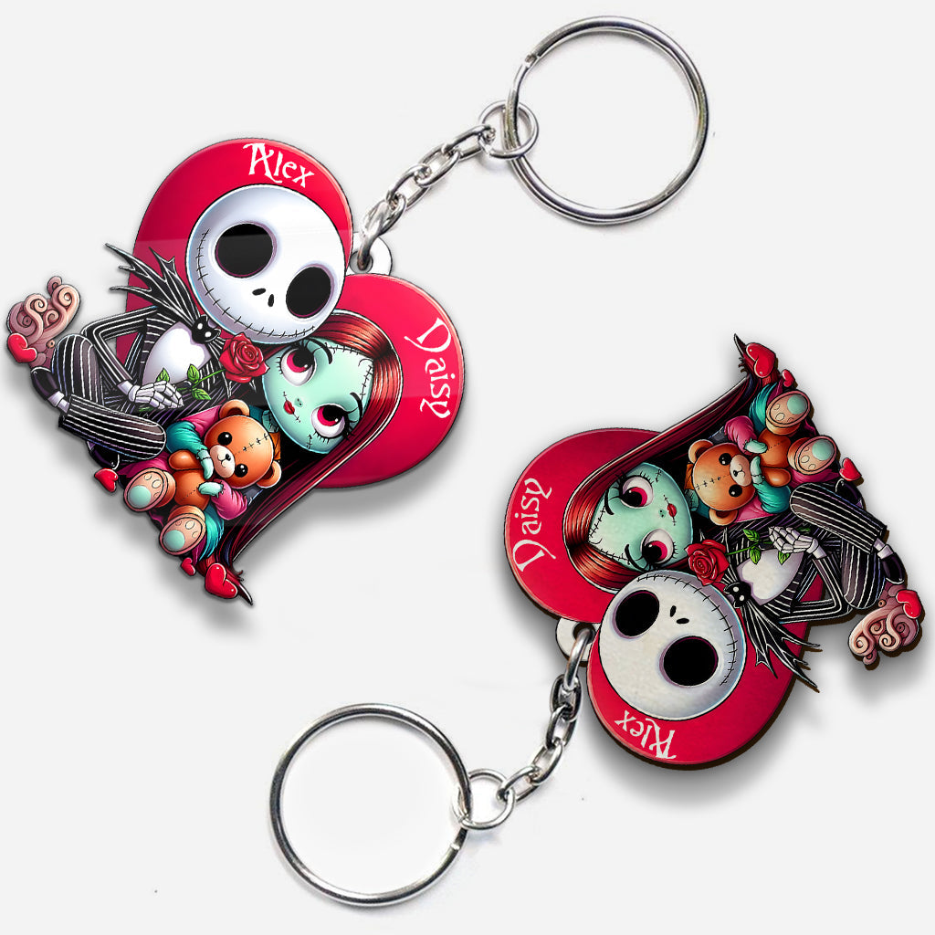 Personalized Nightmare Keychain Custom Name Gift for Couple Keychain GradoCreations