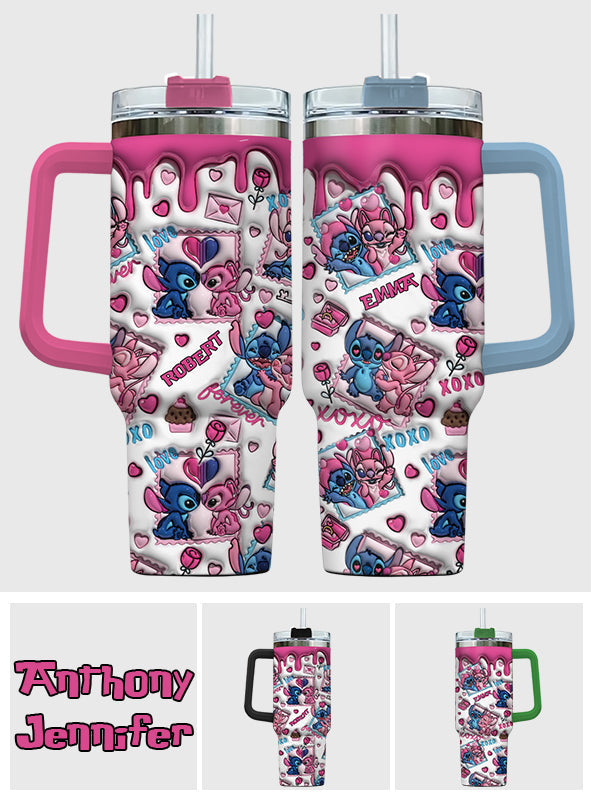 Personalized Ohana Tumbler With Handle Custom Gift for Couples Tumbler With Handle GradoCreations