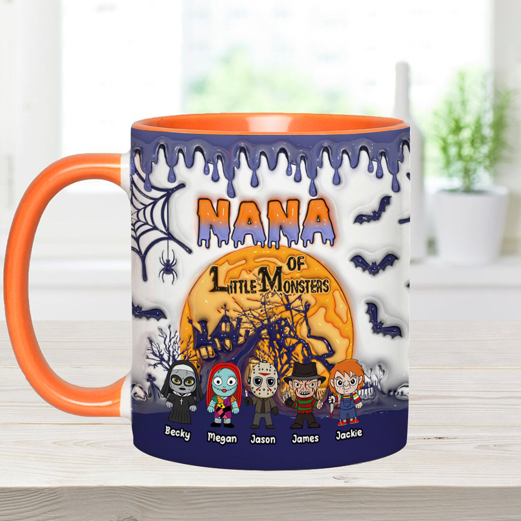 Personalized Halloween Mug for Grandma of Little Monsters Accent Mug GradoCreations