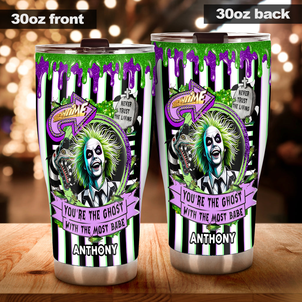 Personalized Beetlejuice Tumbler Custom Name Gift for Halloween Tumbler GradoCreations