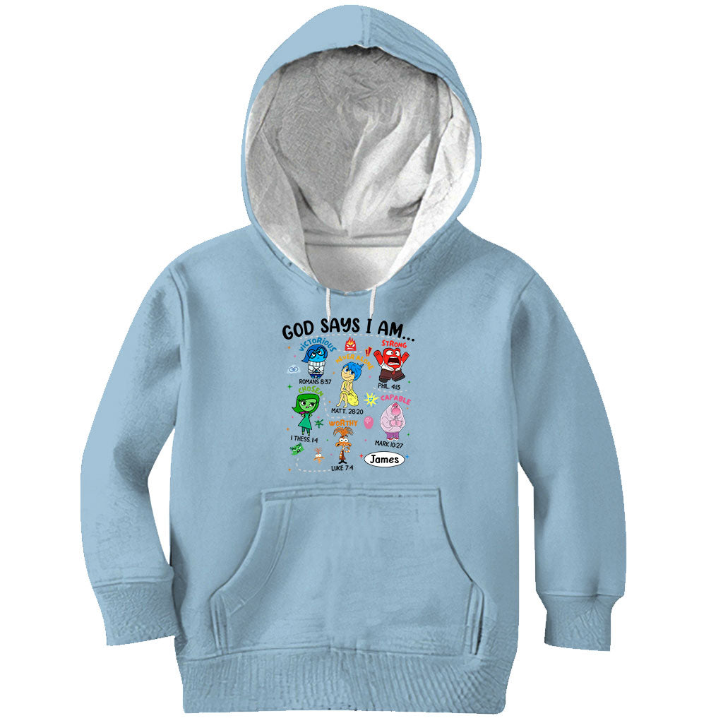 Personalized God Says I Am T-shirt & Hoodie for Kids T-shirt & Hoodie GradoCreations