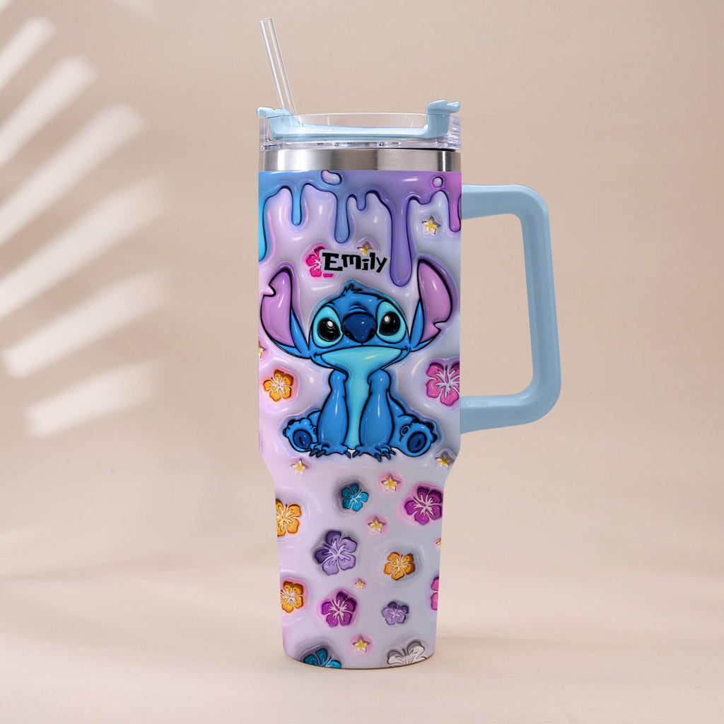 Personalized Ohana Tumbler with Handle Custom Name Gift Idea Tumbler With Handle GradoCreations