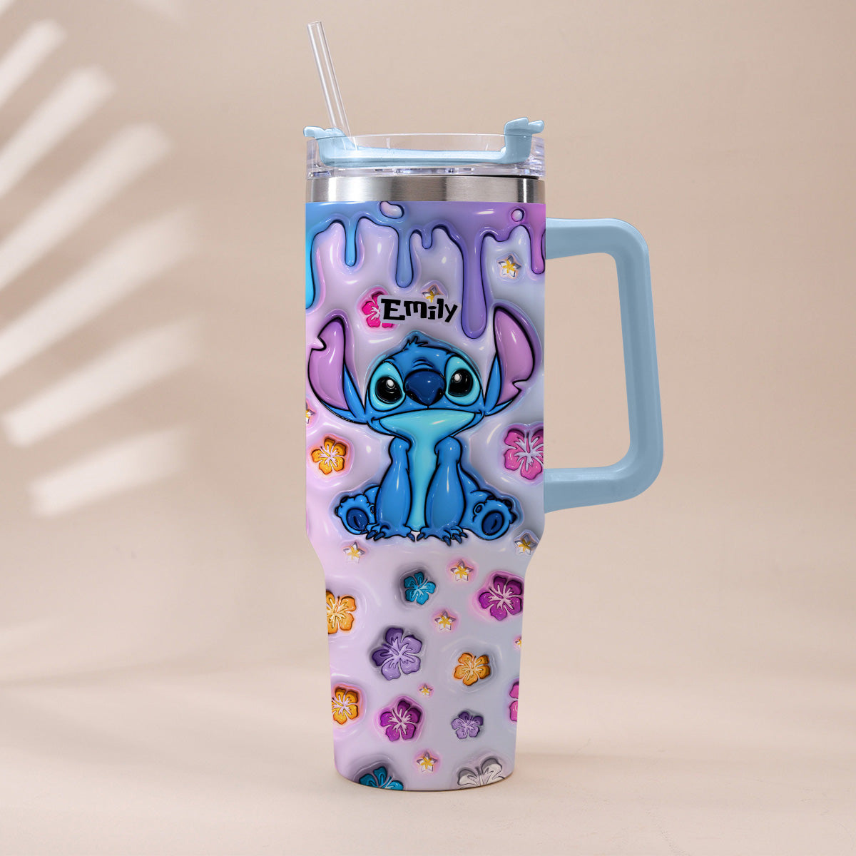 Personalized Ohana Tumbler with Handle Custom Name Gift Idea Tumbler With Handle GradoCreations