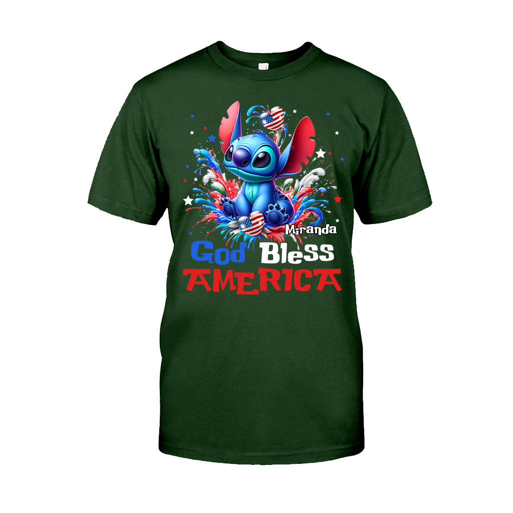 Personalized God Bless America T-Shirt & Hoodie for July 4th Gift T-shirt & Hoodie GradoCreations