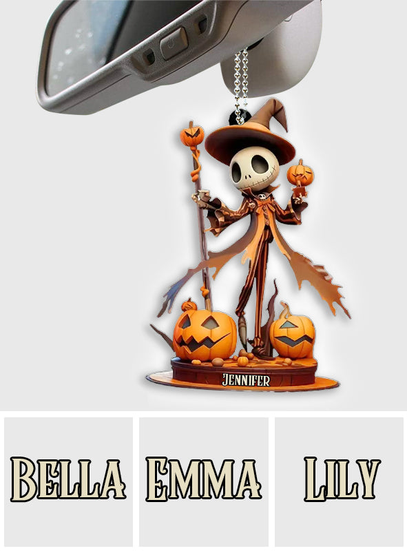 Personalized Halloween Car Ornament Custom Name Acrylic Gift Car Ornament GradoCreations