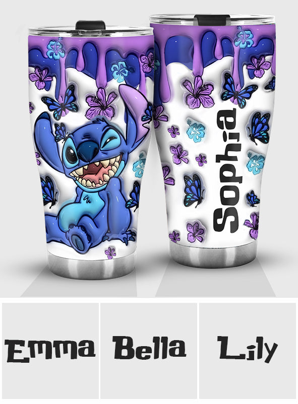 Personalized Purple Ohana Tumbler Custom Name Gift for Her Tumbler GradoCreations