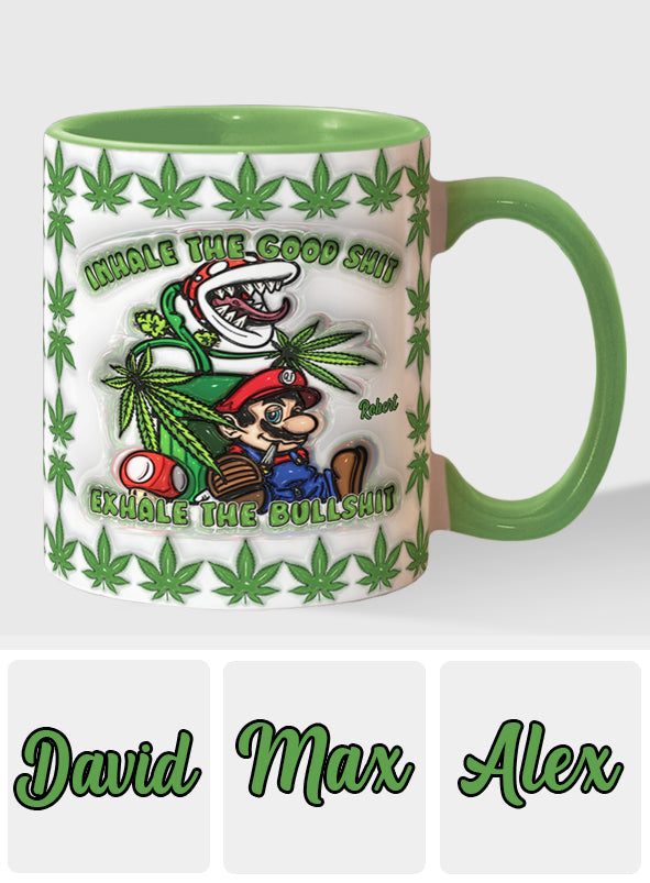 Personalized Weed Accent Mug Inhale the Good Sh*t Gift Accent Mug GradoCreations