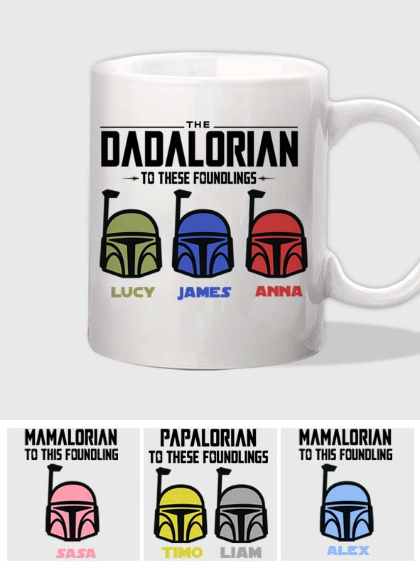 Personalized The Dadalorian Mug Custom Family Names Gift Mug GradoCreations