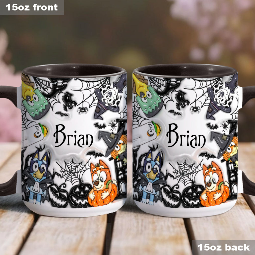 Personalized Halloween Accent Mug with Custom Name Gift Accent Mug GradoCreations