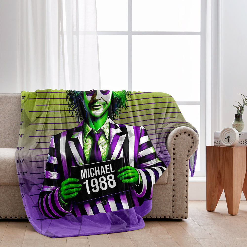 Funny Personalized Blanket with Mugshot Design for All Occasions Blanket GradoCreations