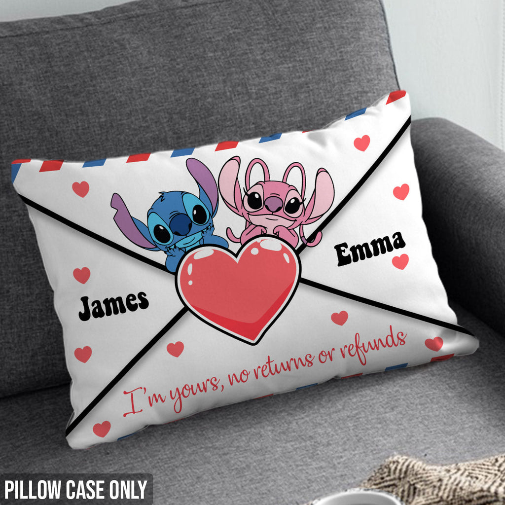 Personalized Ohana Love Letter Pillow Cover Custom Names Gift Rectangle Pillow Cover GradoCreations