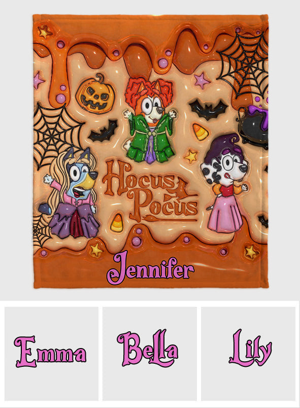 Personalized Hocus Pocus Halloween Blanket Gift for Kids Blanket GradoCreations