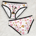 Personalized Women's Briefs with Lace Border and Design Lace Border Women Briefs GradoCreations
