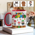 Personalized Super Mommy Accent Mug Custom Name Gift for Mom Accent Mug GradoCreations
