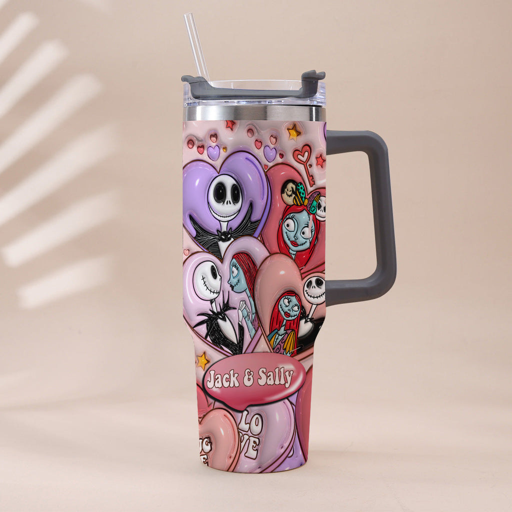 Personalized Tumbler With Handle for Couples | Unique Gift Idea Tumbler With Handle GradoCreations
