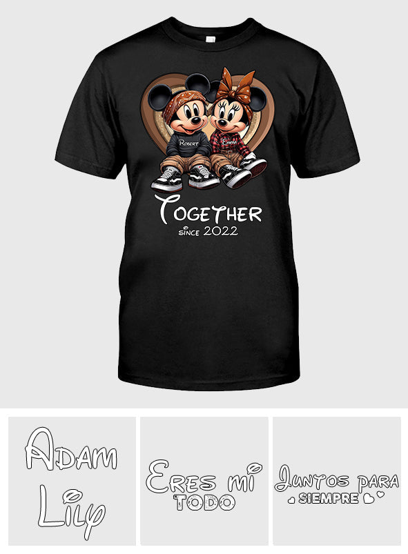 Personalized Chicano Couple T-shirt & Hoodie Gift Together Since 2022 T-shirt & Hoodie GradoCreations