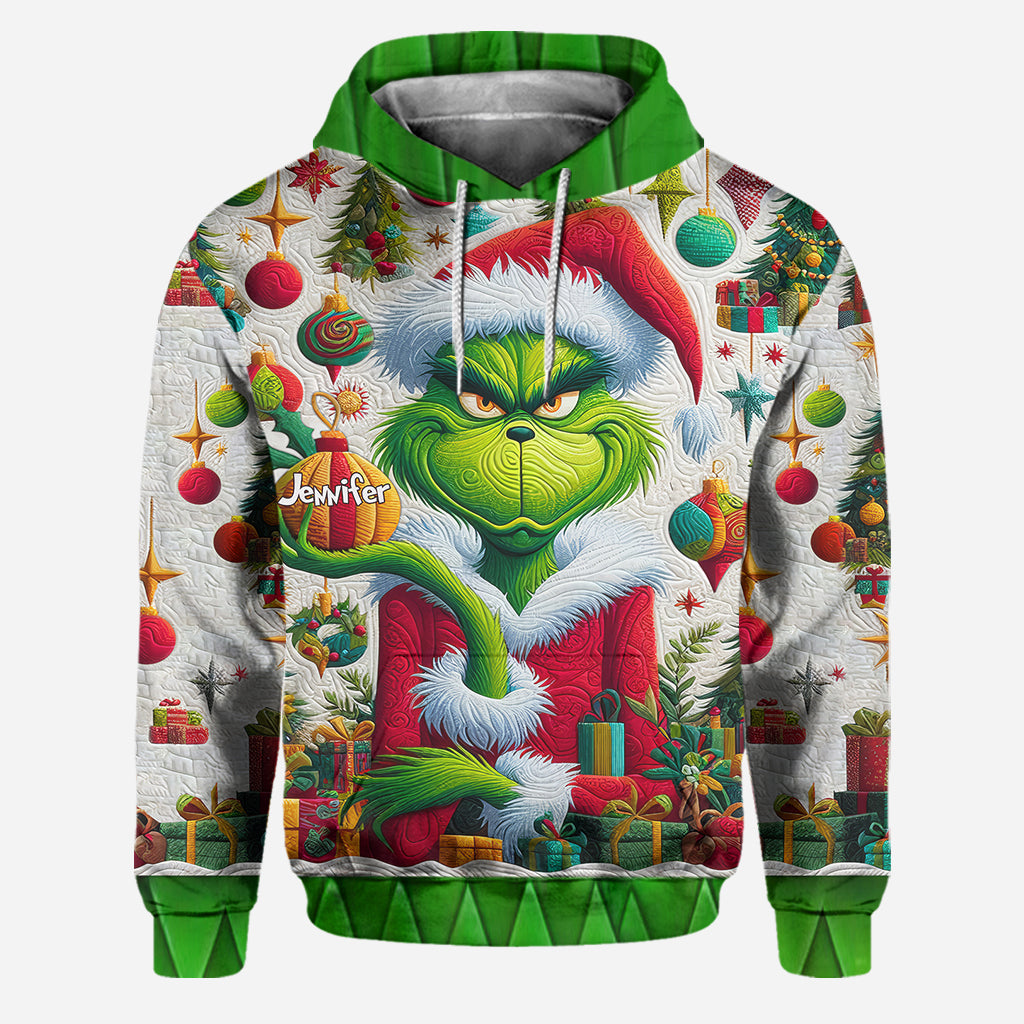 Personalized Grinchmas Hoodie and Leggings Set Custom Name Christmas Gift Hoodie & Leggings GradoCreations