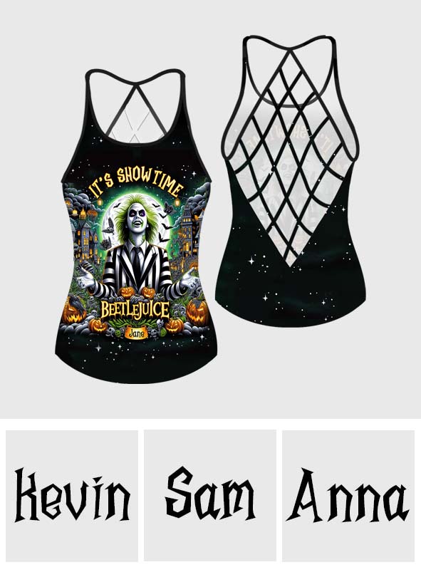 Personalized Halloween Cross Tank Top Custom Name Gift Idea Cross Tank Top GradoCreations