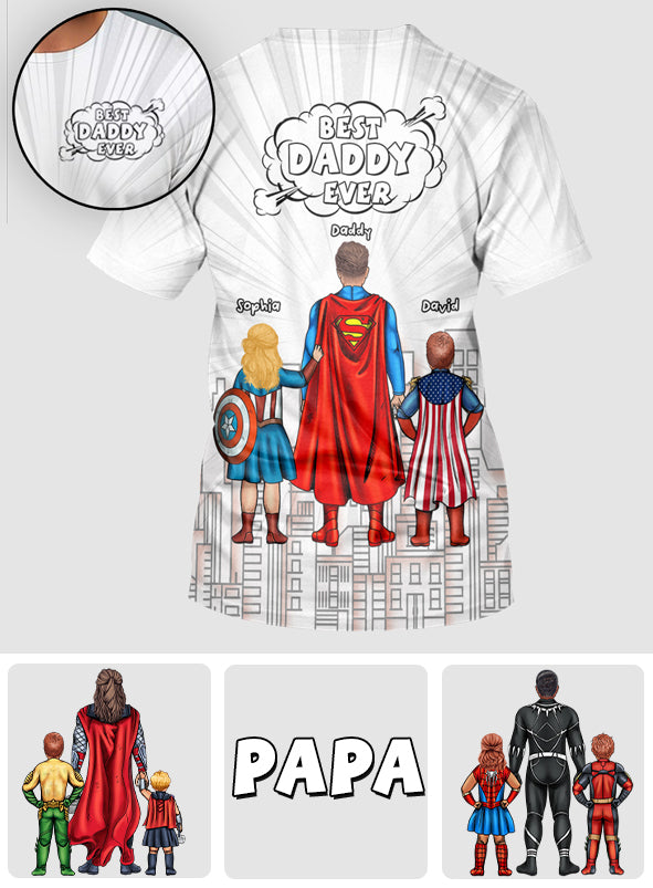 Personalized Best Dad Ever All Over Shirt Custom Family Design All Over Shirt GradoCreations