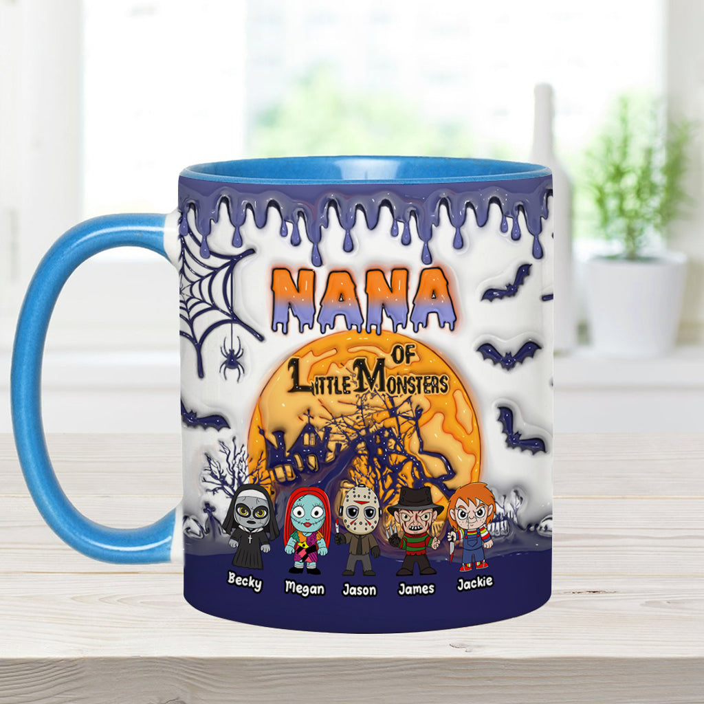 Personalized Halloween Mug for Grandma of Little Monsters Accent Mug GradoCreations