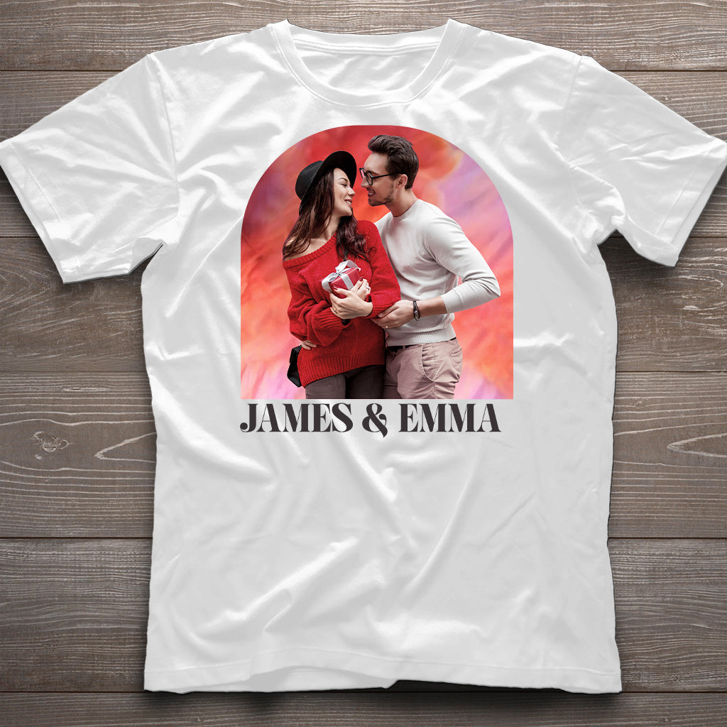 Personalized Couple T-shirt & Hoodie Custom Names Gift for Valentine’s Day T-shirt & Hoodie GradoCreations