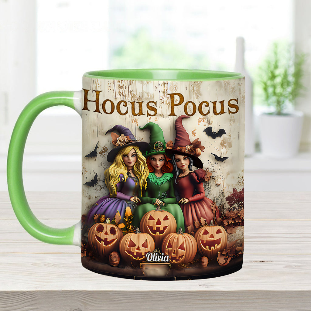 Personalized Hocus Pocus Witches Accent Mug Custom Name Gift Accent Mug GradoCreations