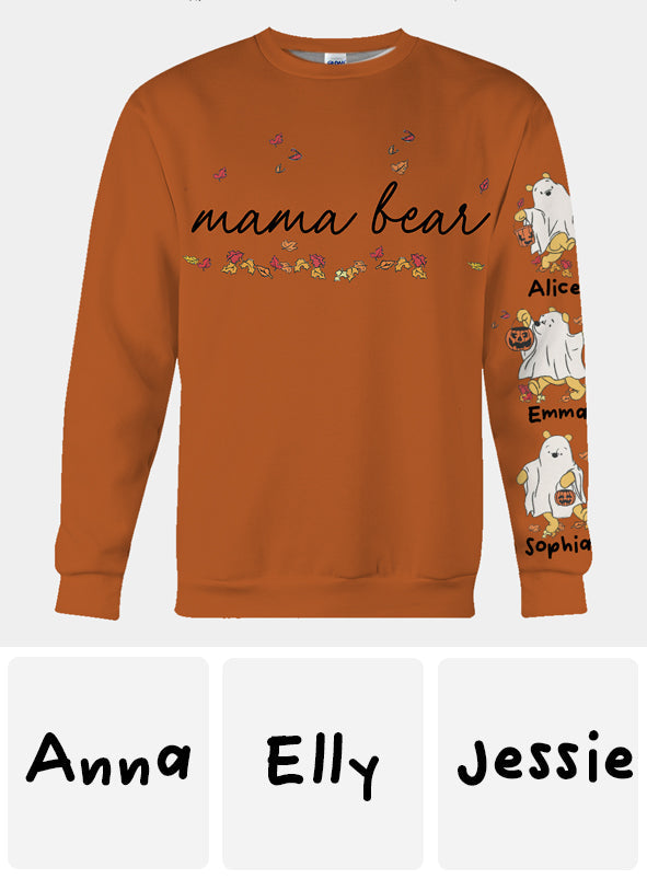 Personalized Mama Bear All Over Shirt for Mom with Custom Names All Over Shirt GradoCreations