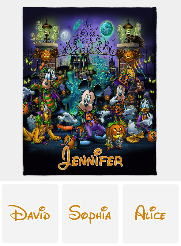 Personalized Halloween Blanket Custom Name Cozy Gift Blanket GradoCreations