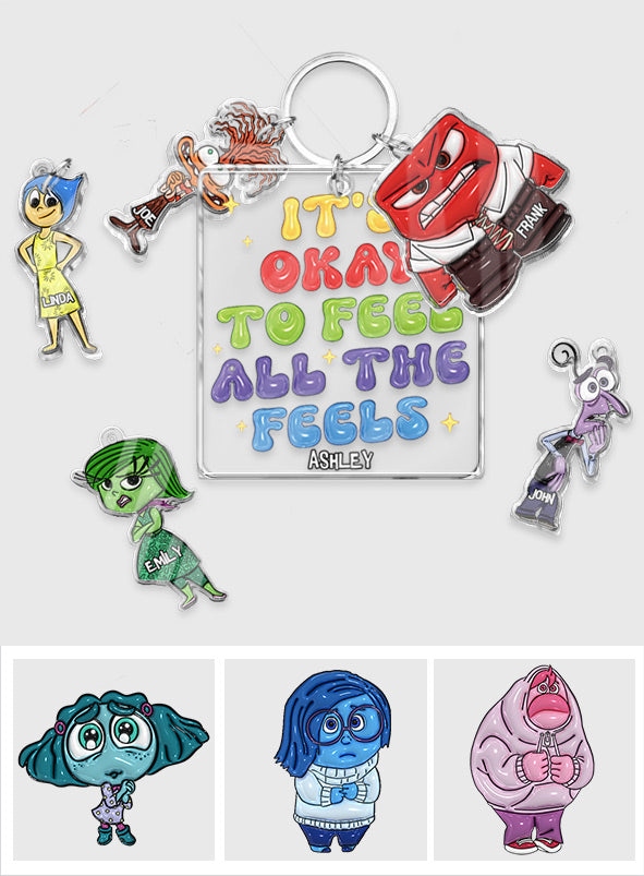 Personalized Acrylic Keychain with Charms for All Occasions Keychain with Charms GradoCreations