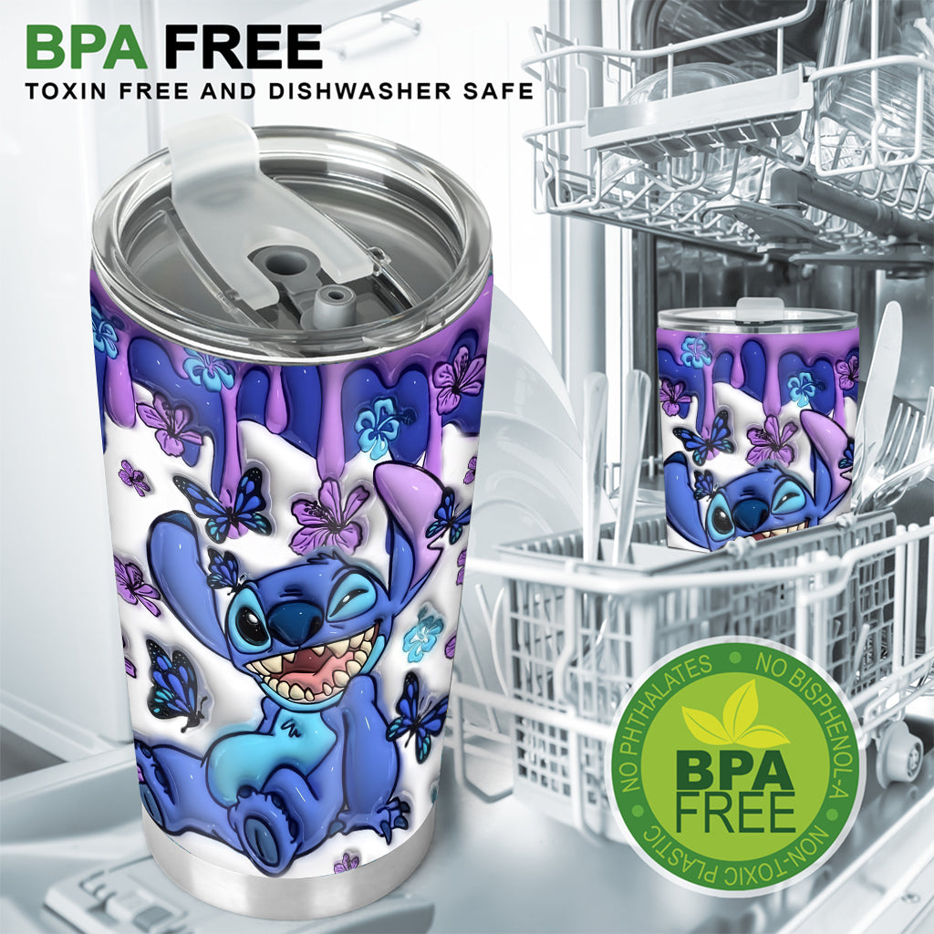 Personalized Purple Ohana Tumbler Custom Name Gift for Her Tumbler GradoCreations