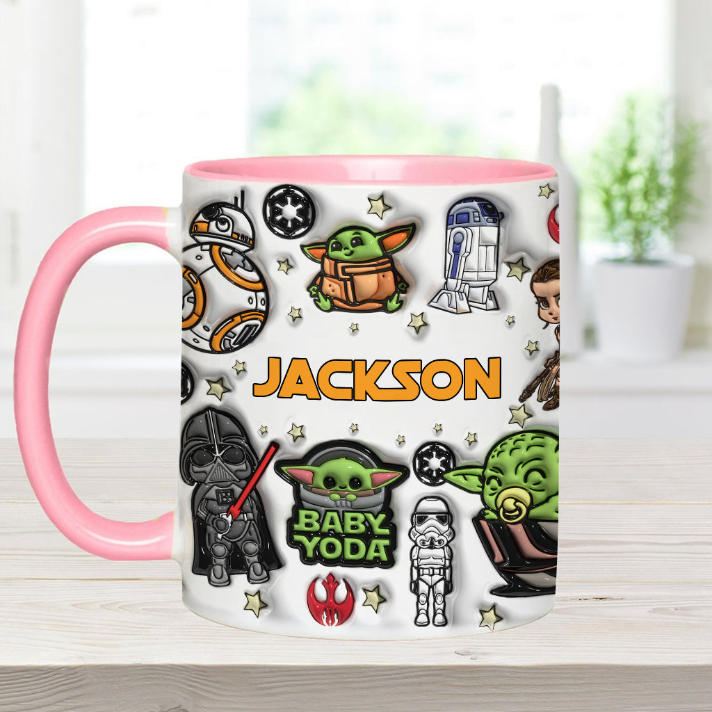 Personalized The Force Accent Mug Custom Name Gift for Star Wars Fans Accent Mug GradoCreations