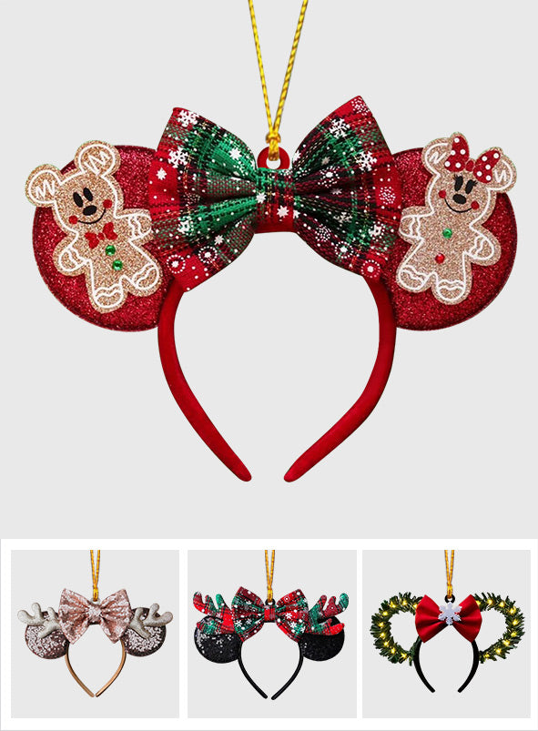 Personalized Christmas Mouse Ears Ornament Custom Name Gift Ornament GradoCreations